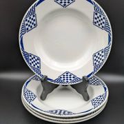 Set of 4 hollow plates Moulin des loups Orchies Hamage model Pantin vintage