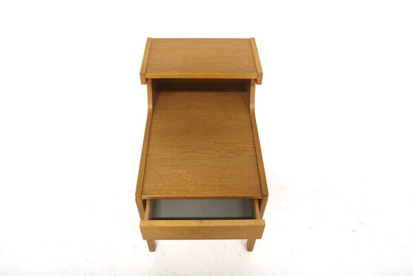 Table de chevet scandinave en chêne, Gustavssons Möbelfabrik, Suède, 1960