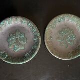 11 flat ceramic plates from Petit Massé Morvan.