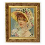 Fine Huile Sur Toile Impressionniste Society Lady par John Strevens (1902-1990)