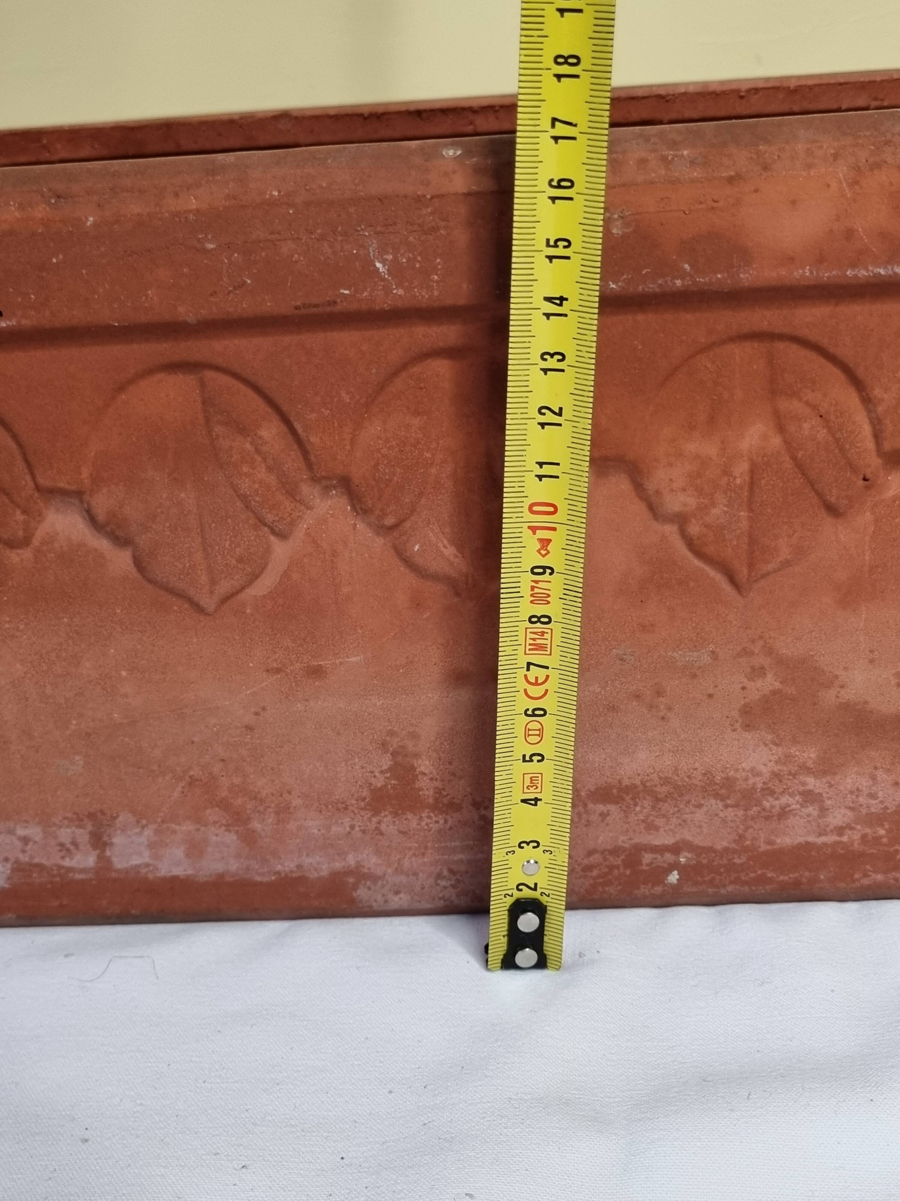 Art deco style terracotta planter, 50 cm