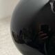 Black opaline glass globe lamp