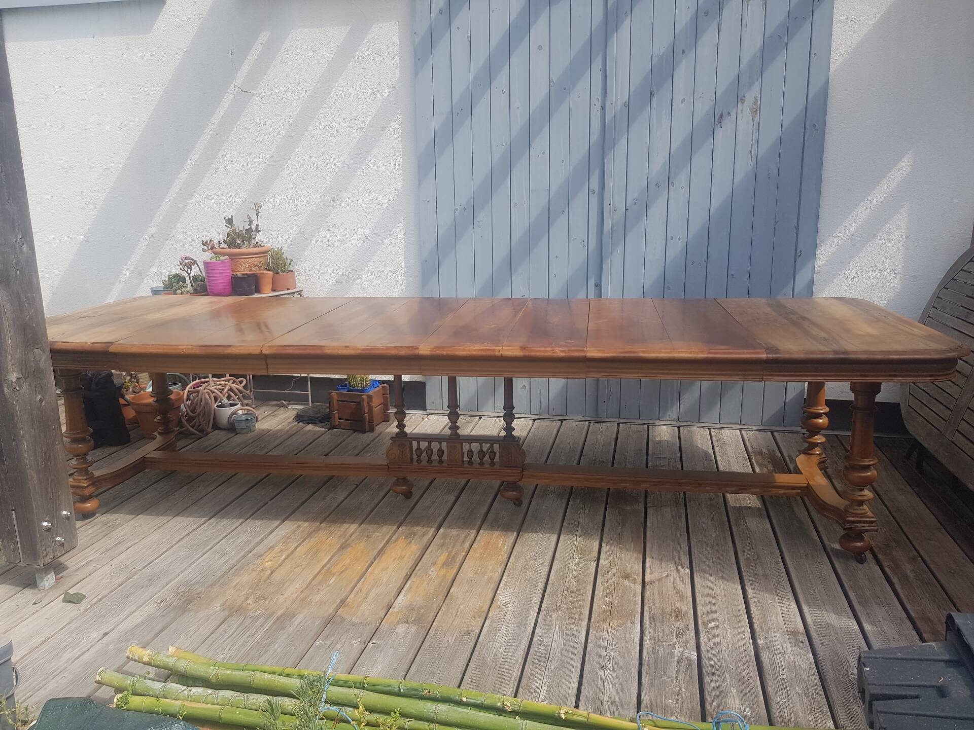 Very large solid wood table