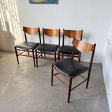 Set of 4 Italian chairs by Gianfranco Frattini.