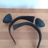 Duo of vintage brutalist candlesticks