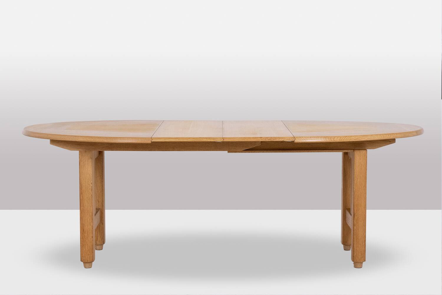 Guillerme et Chambron. Natural oak table. 1970s.