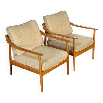 Paire de fauteuils vintage Antimott par Wilhelm Knoll – Design scandinave,