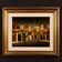Peinture italienne représentant le quartier de la ville