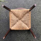 6 wooden and straw chairs, Scandinavian design Cees Braakman for Pastoe, 1960