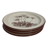 Set of four Japanese plates circa the 1970s numbered stamped dimension: diameter 21