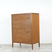 Vintage Midcentury 'Heal's' Chest Of Drawers / Tallboy In Walnut. Modern / Danish Style.