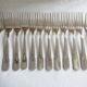 12 dessert forks, silver metal