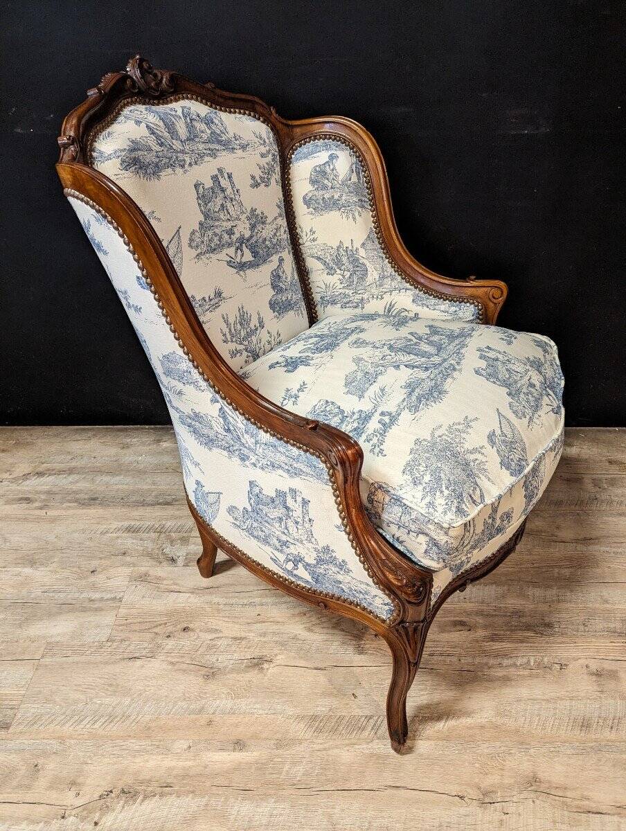 Paire De Bergère Louis XV à Oreillettes