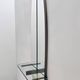 Postmodern Oval Wall-Mounted Entryway Mirror and Console Table with Glass T