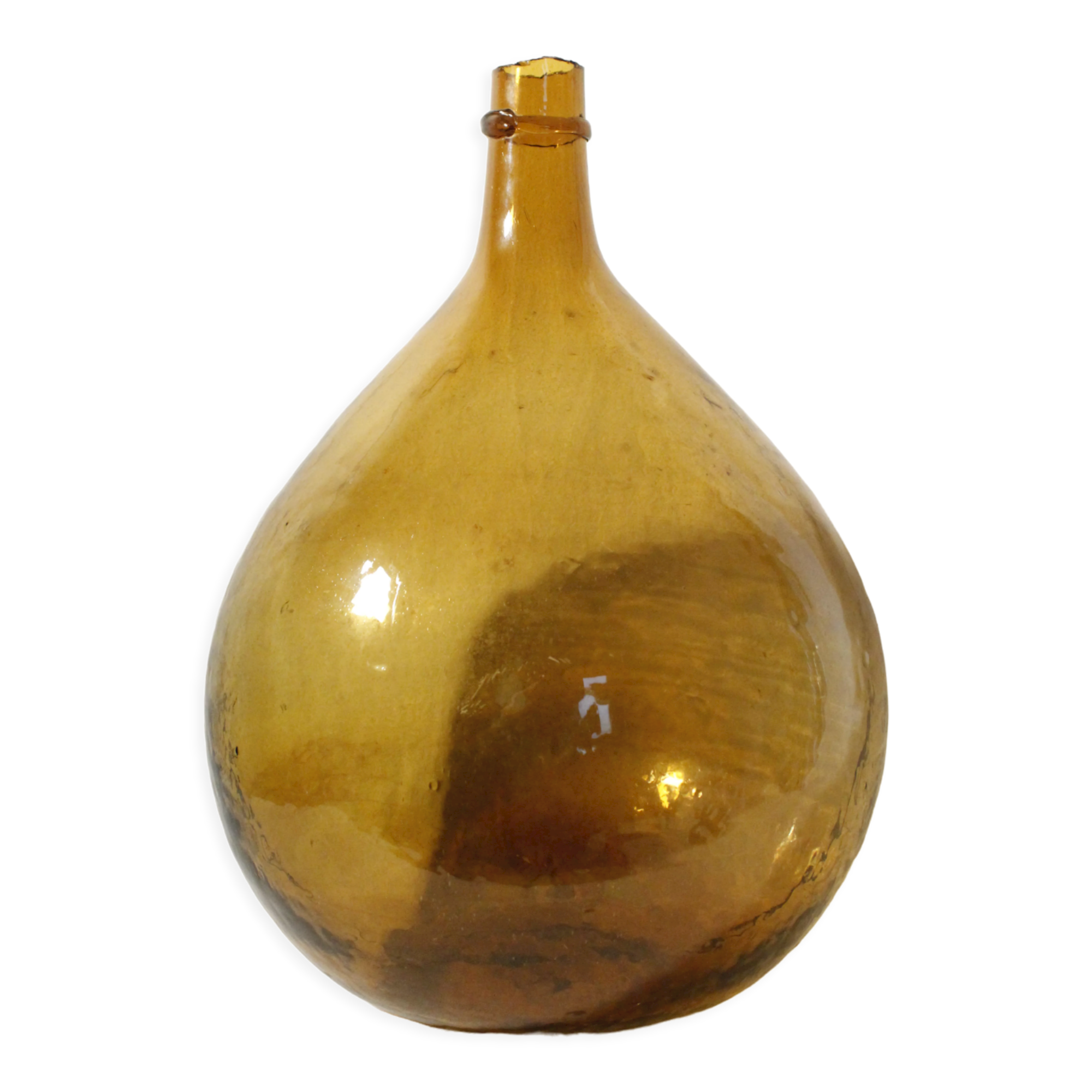 Dame-jeanne en verre ambré