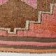 3x10 Pink & Brown Stars Pattern Vintage Runner Rug, 94x320Cm