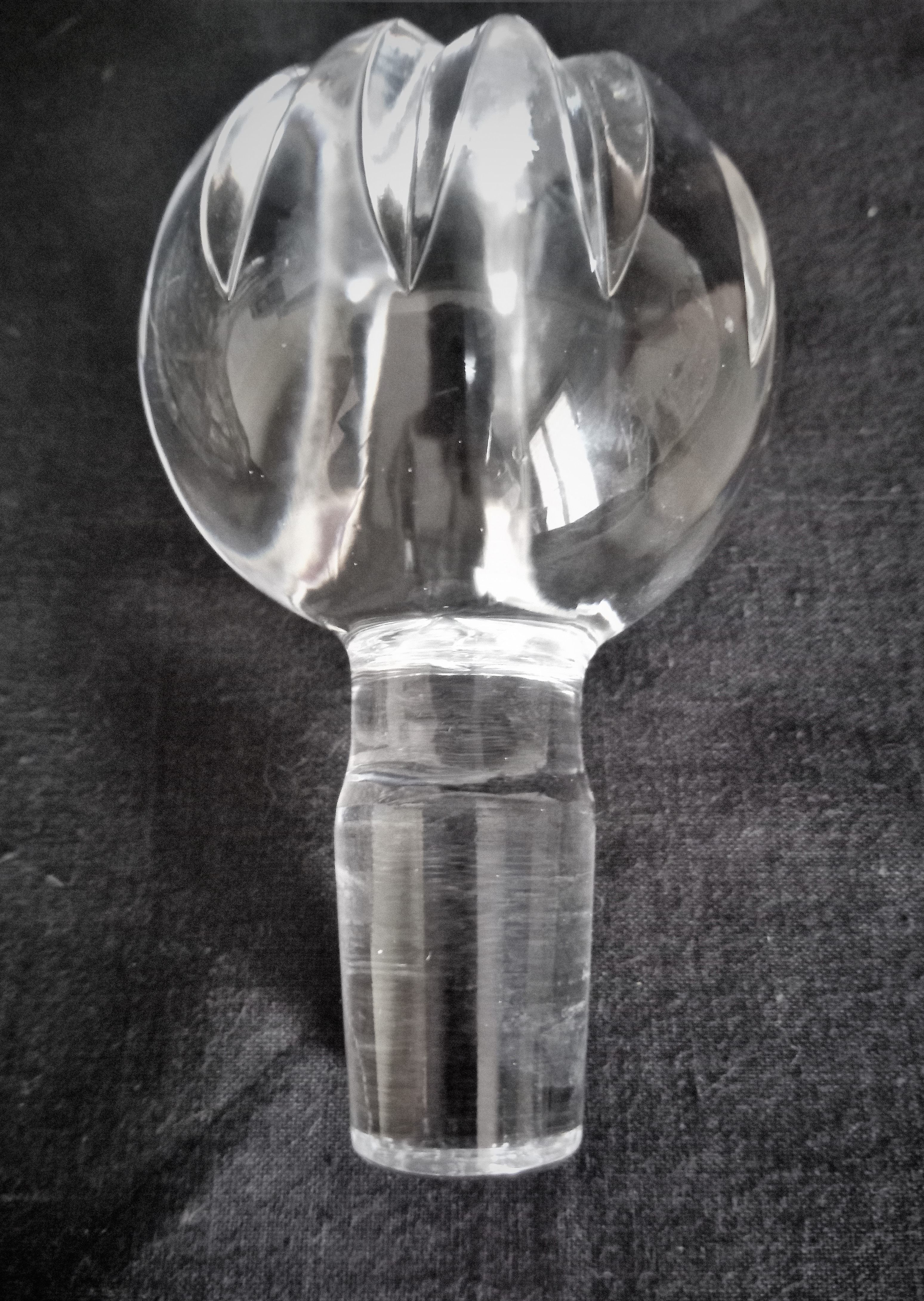 Bohemian cut crystal wine decanter