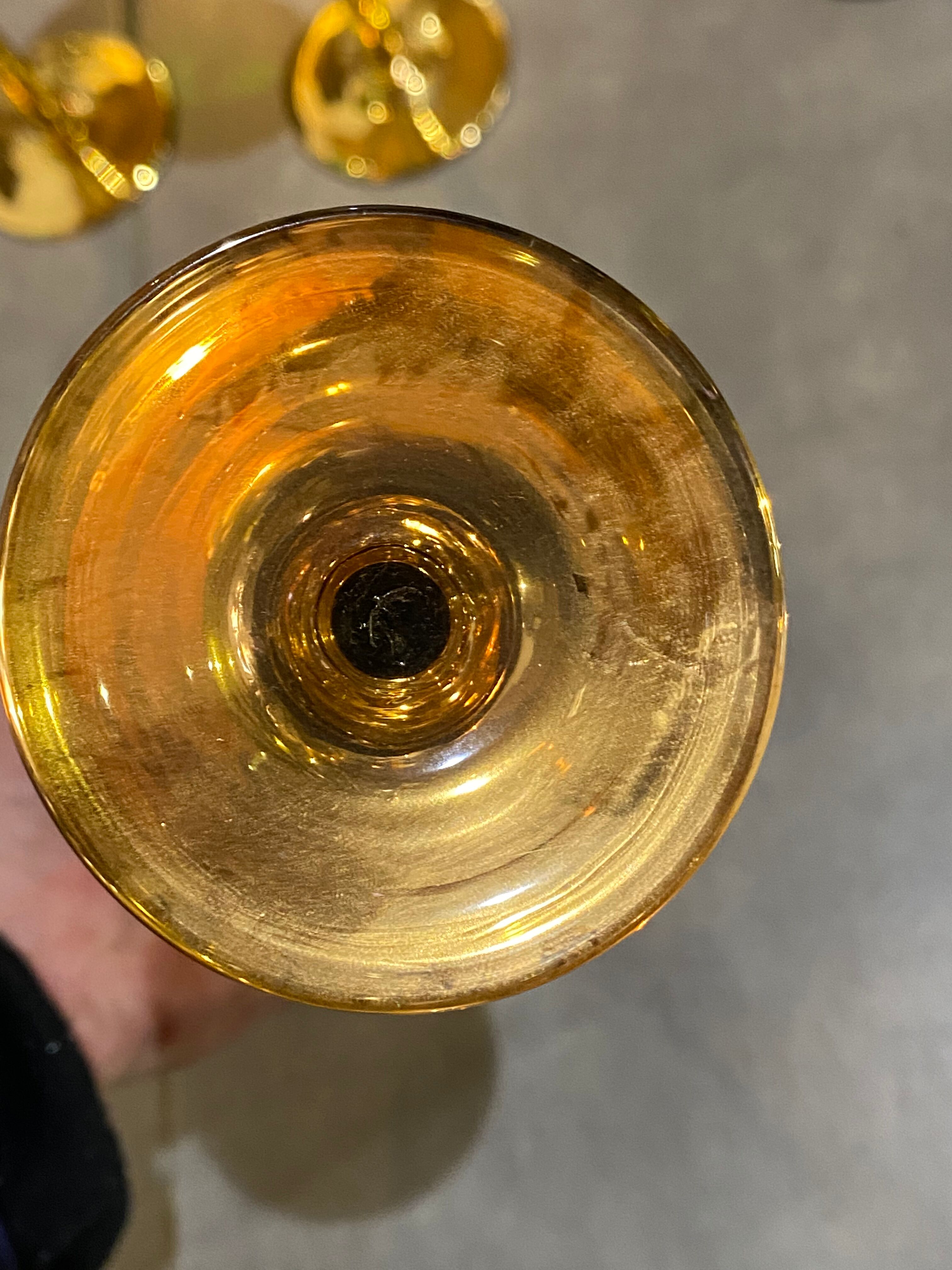 6 Murano champagne flutes