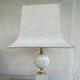 Philippe Barbier lamp in travertine and brass
