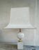 Philippe Barbier lamp in travertine and brass