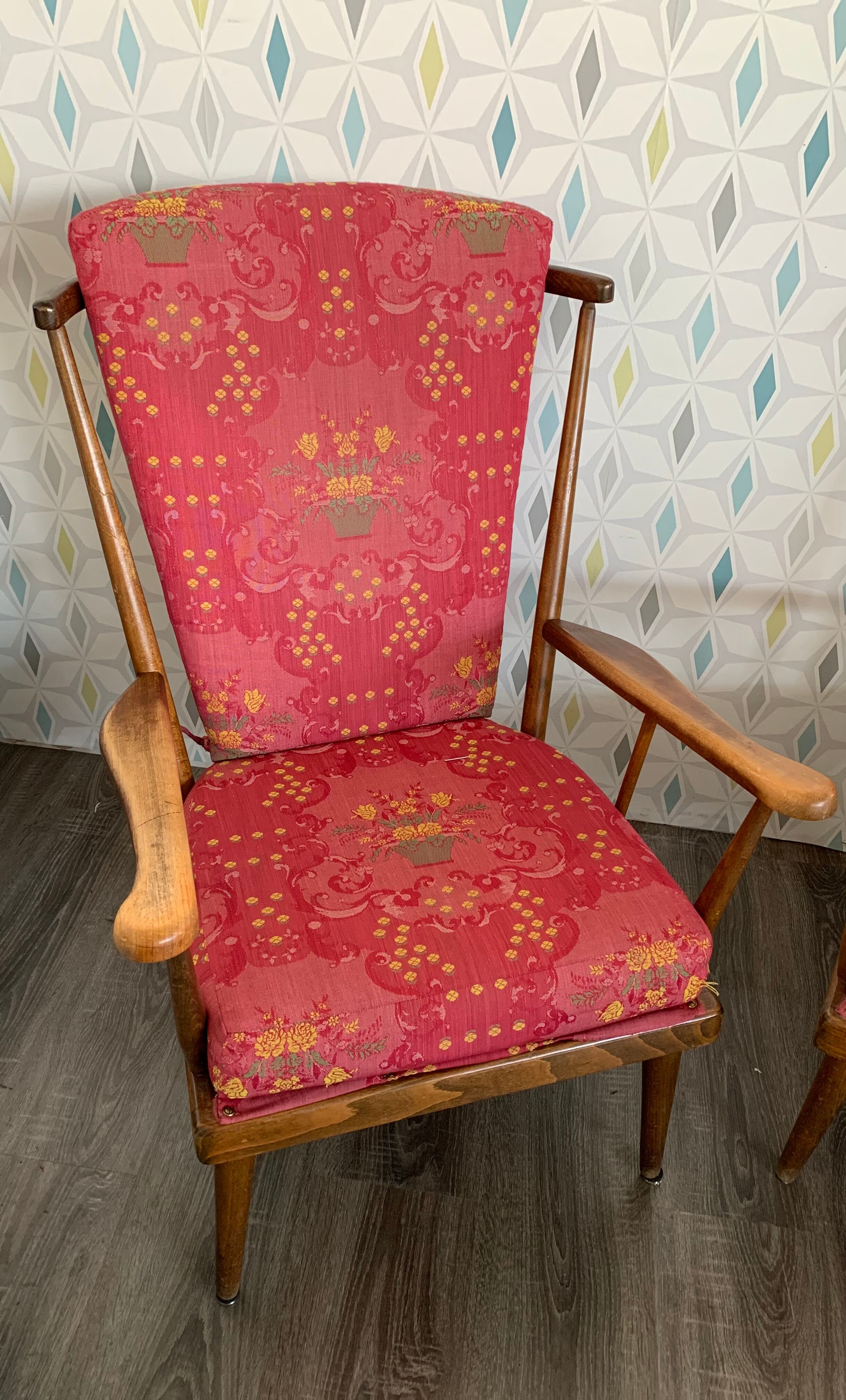 Paire fauteuils Baumann éventail