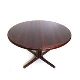 Table à manger vintage ovale extensible en palissandre des années 1960