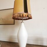 Large opaline and brass table lamp from the 60s