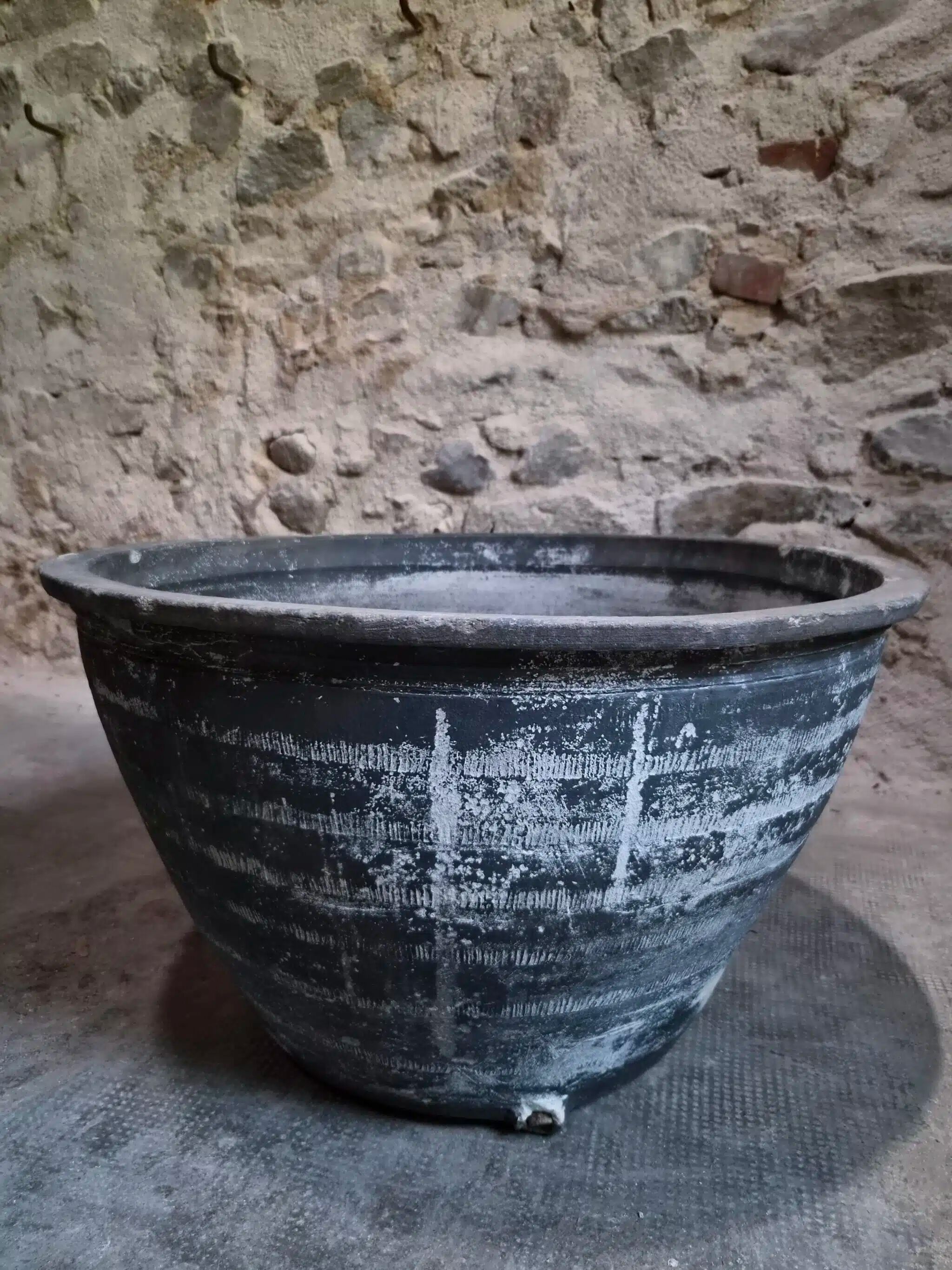 Old rustic washing trough in terracotta, Auvergne, 19th century