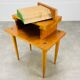 Scandinavian bedside table 50s blond wood