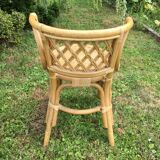 Wicker table and chair