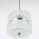 Suspension en verre facetté chromé style Karl Fagerlund des années 1960