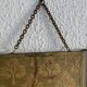 Miroir vintage 1900 triptyque barbier Art Nouveau doré - 21 x 48 cm