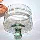 Old cheese bell in green blown glass - Vintage Globe display 19cm