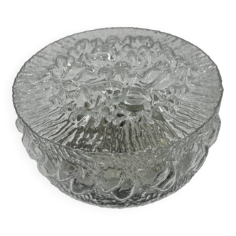 Plafonnier en verre moulé en relief