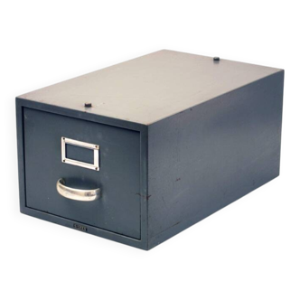 Gispen vintage Industrial metal drawer from the 1920s