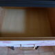 Chest of drawers in black and toile de Jouy