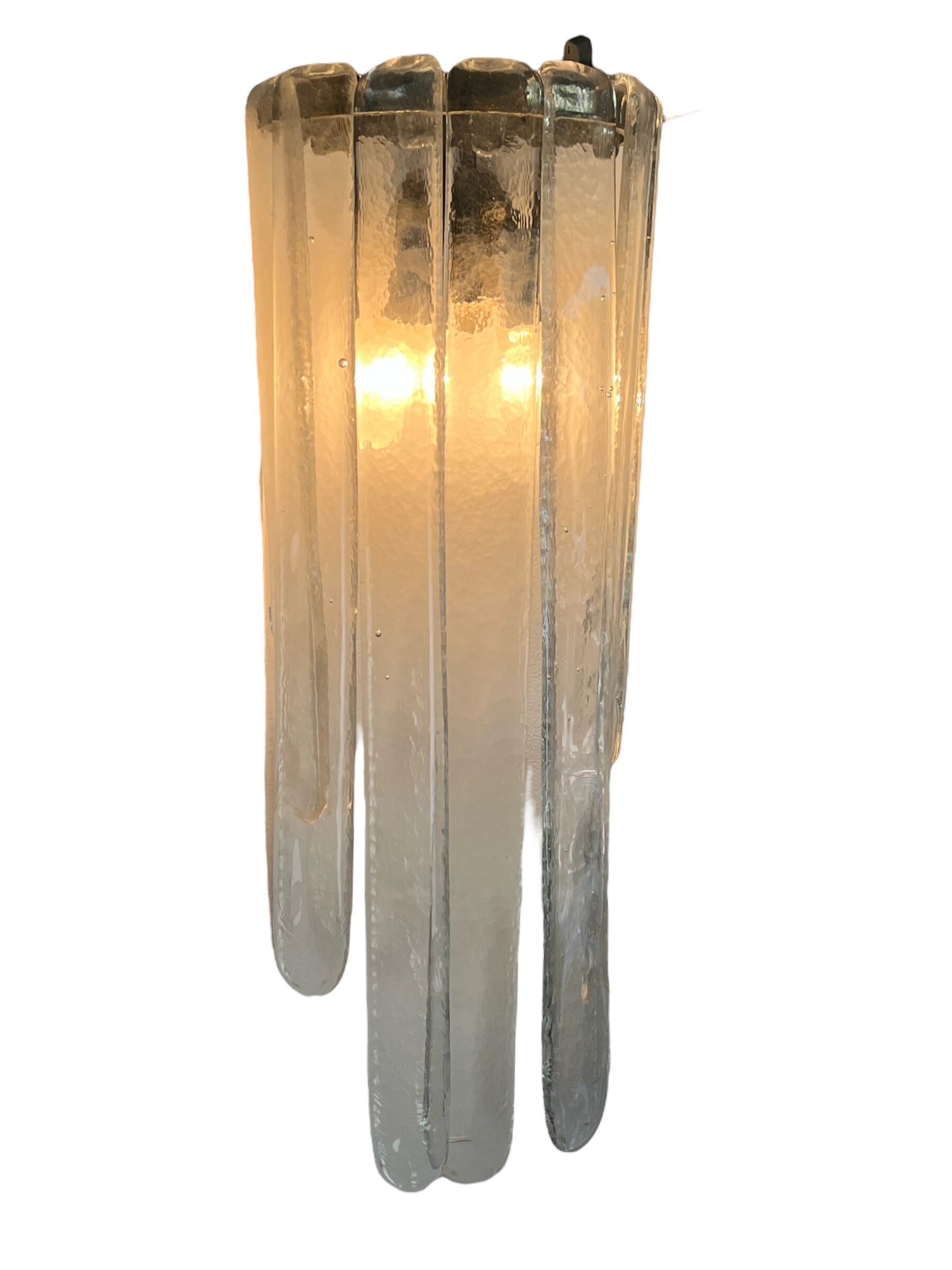Pair of sconces " called murano waterfall " by carlo nason for mazzega