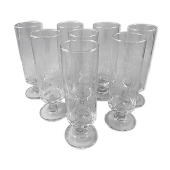 8 Vintage Champagne Flutes