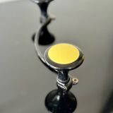 Patère double en métal jaune et noir
