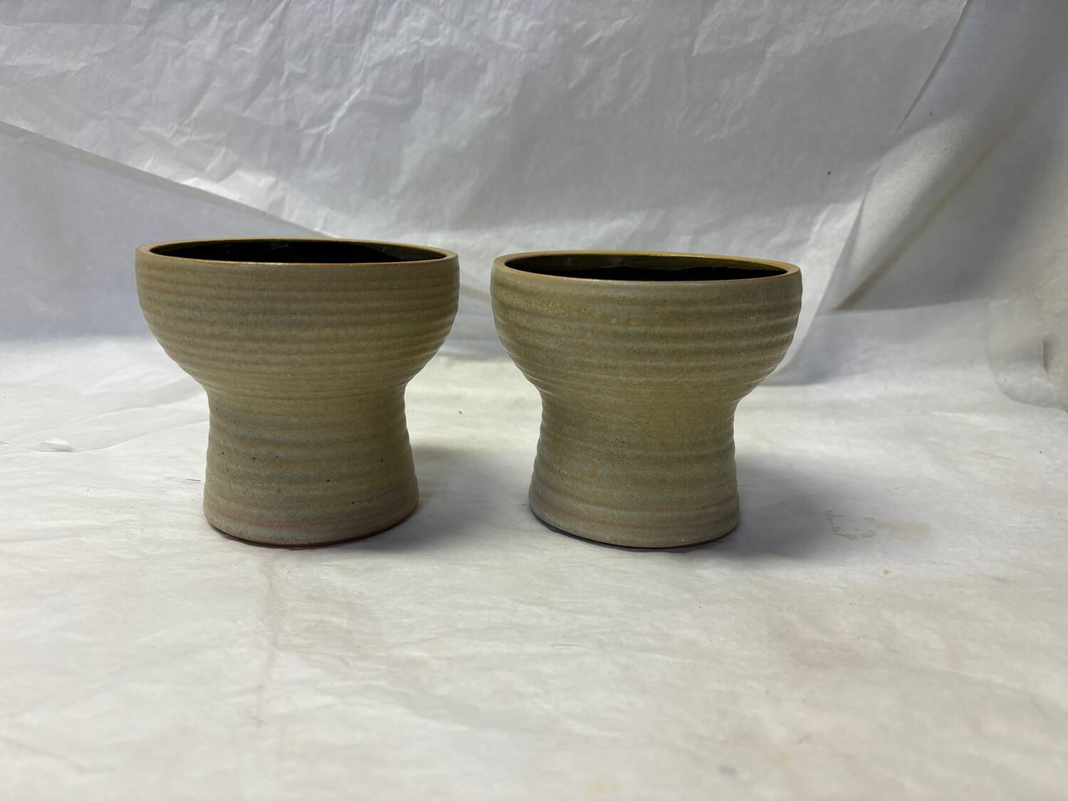 Set of 2 German ceramic candle holders