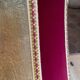 grand abat-jour en peau et velours vintage