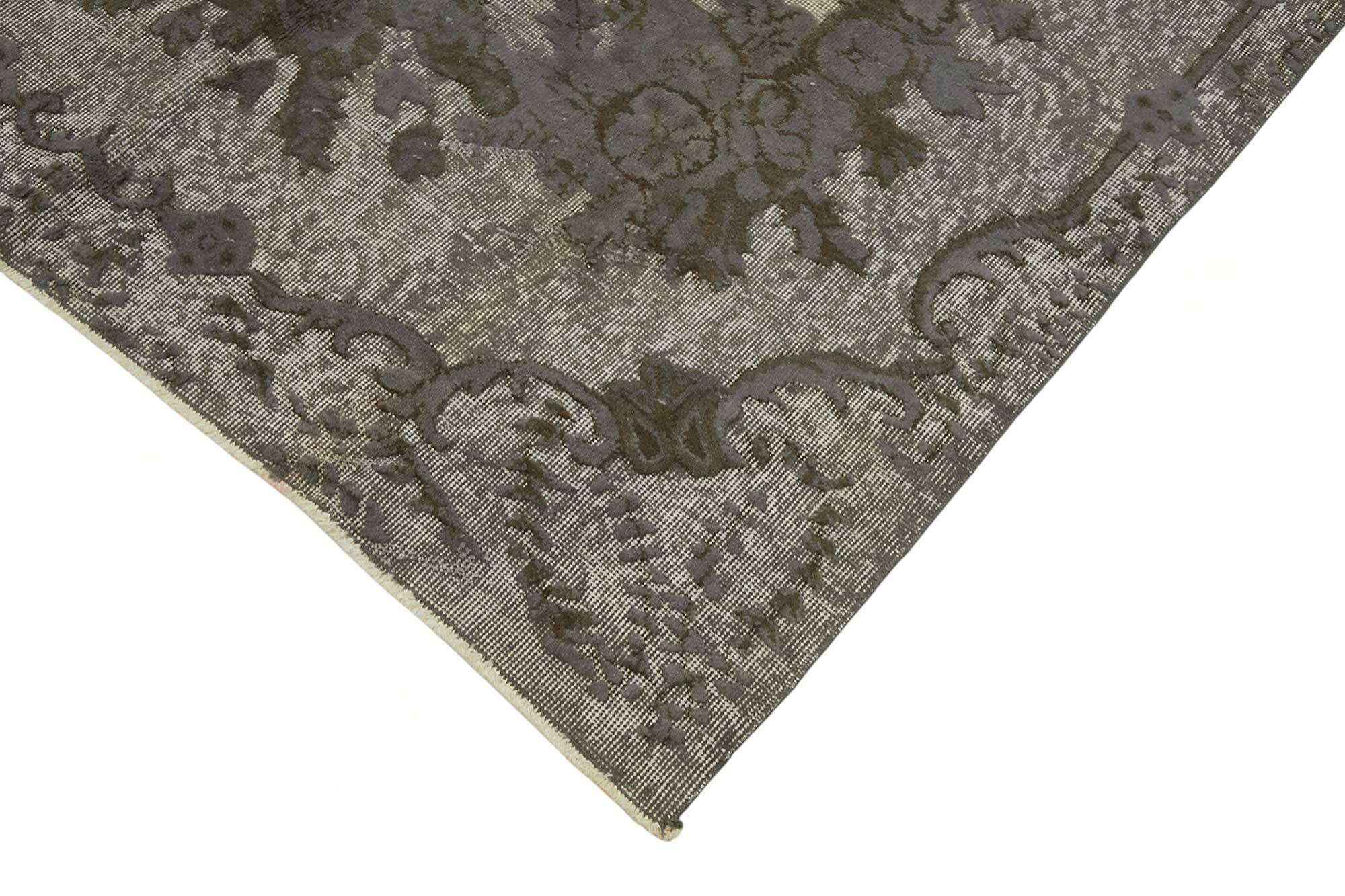 Overdyed Wool Vintage Handmade Carved Rug 160 cm x 272 cm