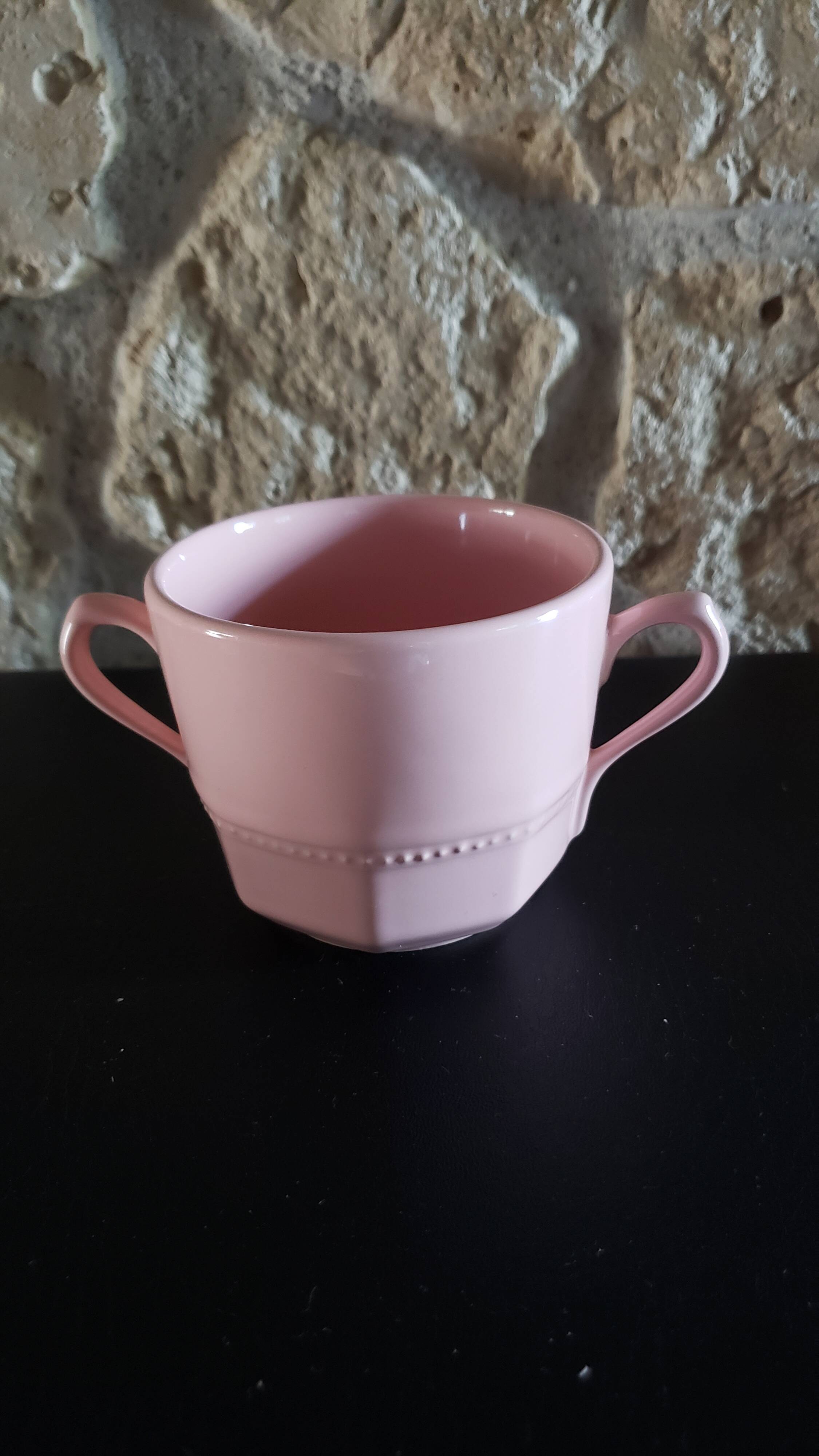 Tea service for 7 people powder pink + sugar bowl