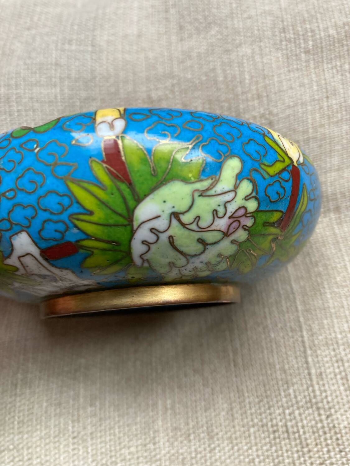 Cendrier émail cloisonné chinois