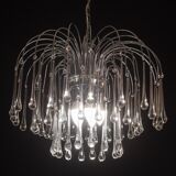 Lady Isabelle Murano Chandelier White Drops, 1980s