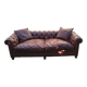 Canapé Chesterfield en cuir marron