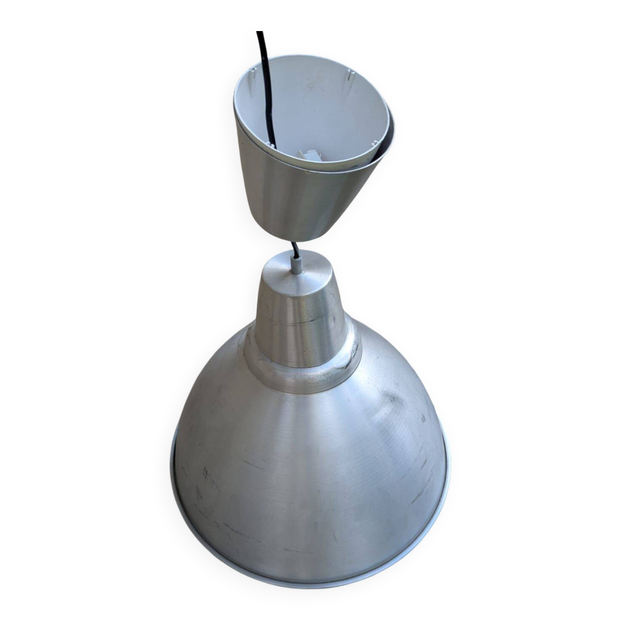 Industrial aluminum pendant light – large bell 50 cm