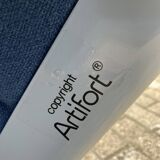 2x Artifort Groovy F598 (M-chair) blue, perfect state! Pierre Paulin