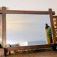 Solid wood mirror from the 1940s – 53 x 40 cm – simple and elegant