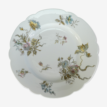 Limoges porcelain round dish for E.Bourgeois Paris